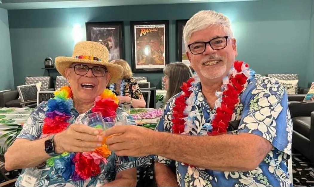 Couple getting drinks